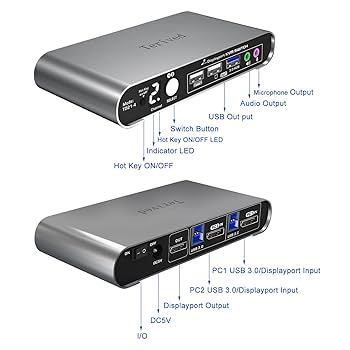 Amazon.com: Terived 2 Port DP USB 3.0 Automatic KVM Switch